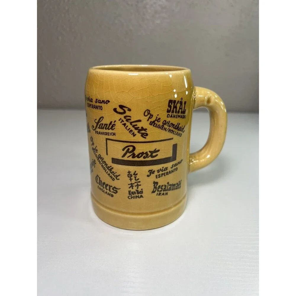 Vintage STAFFEL LIMBURG Echt Dom-Ceramic Beer Mug Cheers Prost Salud Salute